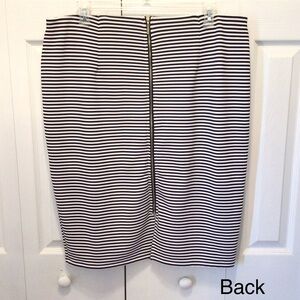 Cato Womens Navy Blue Striped Zip Back Knee Length Pencil Skirt Size 20W